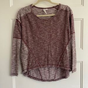 Red long sleeve sweater